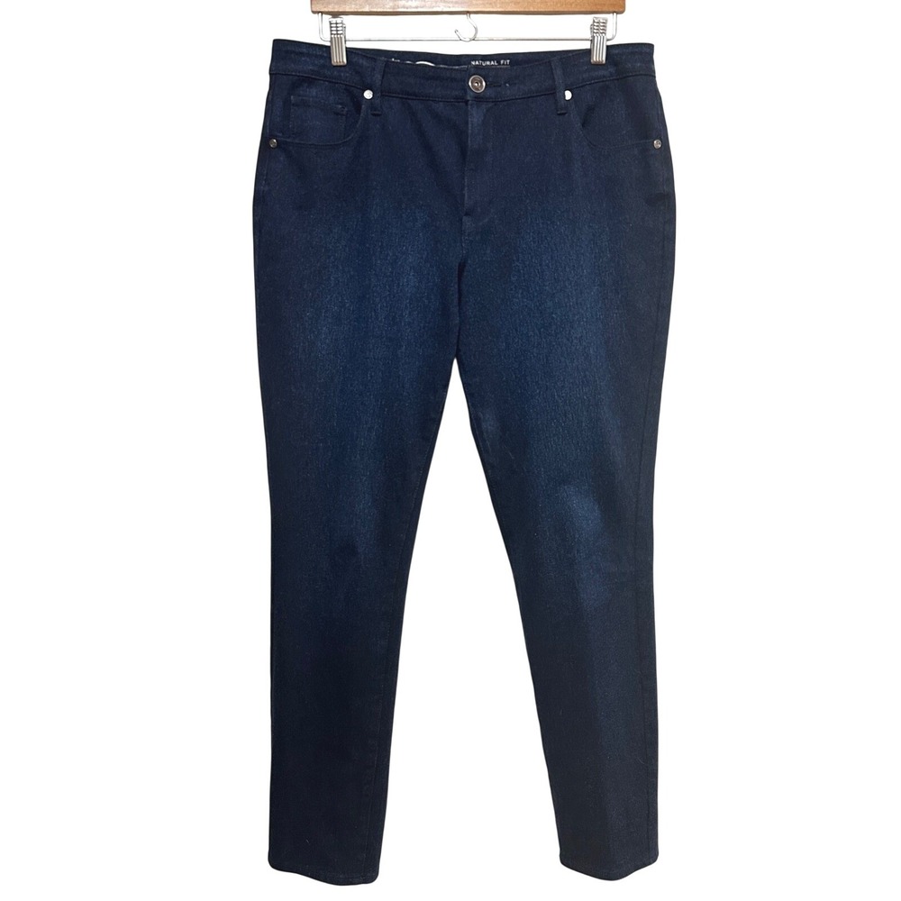 Coldwater Creek Slim Leg Jeans Womens 14 Natural Fit Dark Wash Denim Stretch